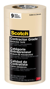 Scotch masking tape close-up showing durable adhesive for precise masking.