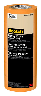 Scotch Heavy Duty Painter's Tape orange roll closeup for sharp masking