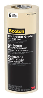 Scotch contractor-grade masking tape six-pack rolls ready for project masking