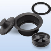 Screw Man garbage disposal sink flange in matte black resists fingerprints and keeps kitchen look polished.