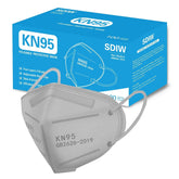 SDIW KN95 mask gray pack front view showing comfortable fit and five-layer protection