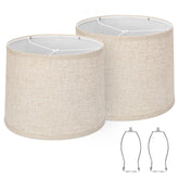 Seaside village drums lampshades set 2 with 11.6 top for stable light