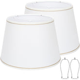 Seaside Village large white drum lampshades for soft ambient light