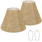 Seaside village rustic bell lampshade 6x13x10 on a table lamp for cozy lighting.