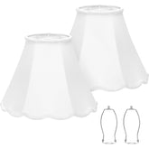 Seaside Village scalloped shade with petal edge, top view for refined illumination.