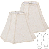 Seaside Village square cut corner bell shade assembly for quick, tool-free setup