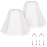 Seaside Village white bell lampshade, top 6in bottom 13in, warm glow for living spaces.