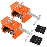 Sebupar cabinet clamps with side screws and alignment plate provide secure, precise two-cabinet alignment.