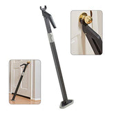 SecuraDoor heavy-duty door bar securing an inward-opening door at home