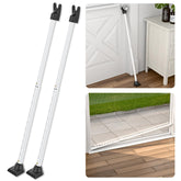 SecurityMan 3-in-1 door bar front view showing sturdy iron build for strong door protection.