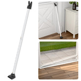 SecurityMan door security bar with angled bottom for solid floor grip.