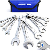 SEDY 10-piece super-thin open-end wrenches reach tight spaces with strong torque