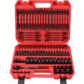 SEDY 112-piece torx socket set displayed with its case for versatile auto and home repairs
