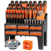 SEDY 124-piece set in rack for quick workshop access