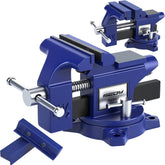SEDY heavy duty bench vise front view shows sturdy jaws for secure clamping