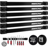 SEDY magnetic tool holder strip in the garage for quick tool access and organization.