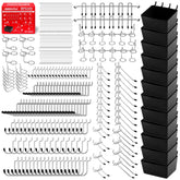SEDY pegboard hook set with diverse hooks for versatile organization.