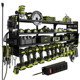 Seeahead 12-cordless-drill-holder on wall mount keeps drills accessible and organized.