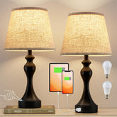 Seealle Touch Lamps pair on nightstands providing balanced ambient lighting