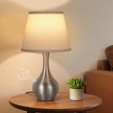 Seealle Touch Table Lamp front view with adjustable brightness for bedside reading
