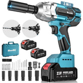 Seesii cordless impact wrench front view for tire changes and quick loosening.