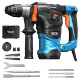 Seesii heavy-duty rotary hammer in use on concrete for fast drilling