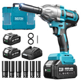 Seesii impact wrench showing 665 ft-lbs torque for heavy bolt work.