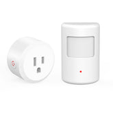 SEHOMY Motion Sensor Switch with Outlet in a bathroom, auto lights on.