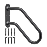 SELEWARE heavy-duty handrail on outdoor steps provides sturdy, weather-ready support.