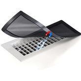 Semola magnetic vent covers on floor registers for secure fit and easy cleaning.