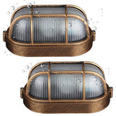 SENFAY oval wall light with grid design enhances curb appeal