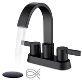 Senhozi matte black faucet spout with 360-degree reach for flexible use.