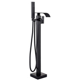 Senlesen matte black freestanding tub faucet for a sleek modern bathroom