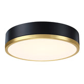 Senroyal flush mount light in black gold, 13-inch LED ideal for hallways.