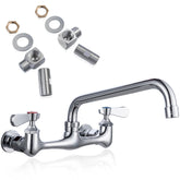SePaitek leak-free faucet with 8in center spout for busy kitchens.