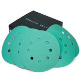 Serious Grit 5-inch 8-hole 80-grit disc for fast material removal on wood and metal.