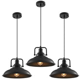 SESIMENT black pendant light 12.5 inch 3-pack over kitchen island for cohesive style
