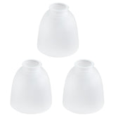 Sewterolyn glass shade with 1.61-inch fitter front view, 3-pack display