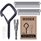 Sexoeie heavy-duty eye screw hook for outdoor use, rust-resistant.