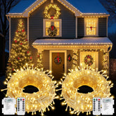SFNDOU 2Pack battery string lights outdoors for a cord-free festive glow