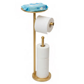 Sfemn freestanding toilet-paper-holder-gold showcases a durable, stylish bathroom upgrade.