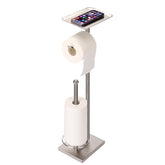Sfemn toilet paper holder with tray top holds phone or sanitizer for easy reach