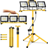 SGNJT 21000-lumen three-head work light on a stand for wide-area illumination