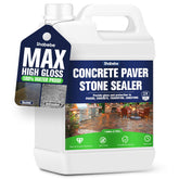 Shabebe Premium Stone Sealer bottle close-up highlighting wet-look protection for outdoor stone surfaces