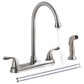 SHACO side-sprayer with brushed-nickel finish for versatile kitchen tasks.