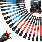 SHALL 16-piece magnetic nut driver set with 6-inch reach for tight spaces.