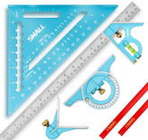 SHALL rafter square 7inch close up shows durable aluminum alloy for accurate framing.