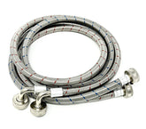 Shark Industrial 8ft red-blue lined washing hose for secure connections.