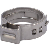 SharkBite half-inch clamp ring over PEX pipe for secure, cost-efficient connections.