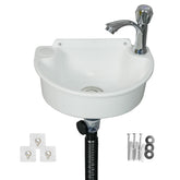 shawoo small bathroom sink wall-mount demonstrates space-saving design